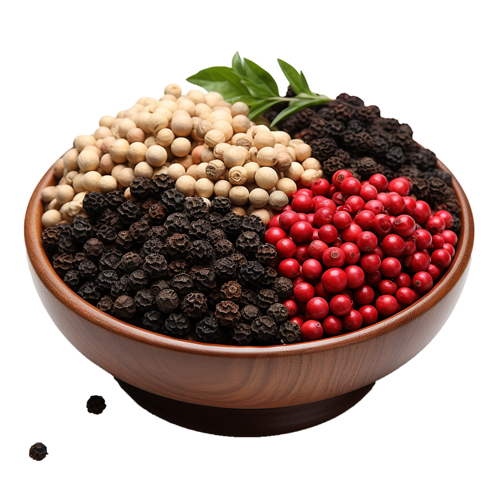 AI generated Assorted peppercorns png isolated on transparent background