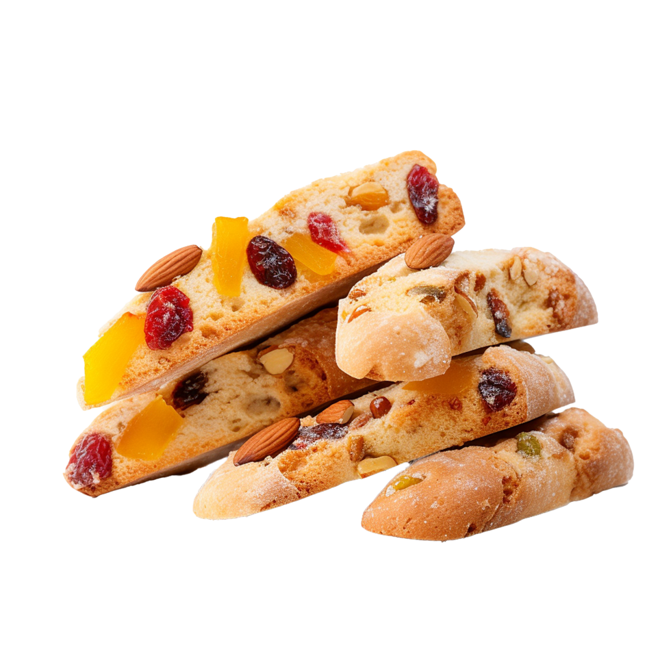 AI generated Candied fruits and nut filled cantucci cookies png ...