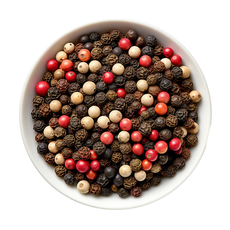 AI generated Assorted peppercorns png isolated on transparent background