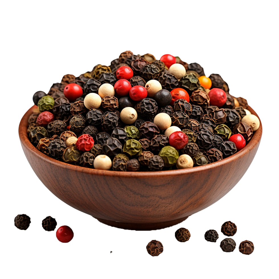 AI generated Assorted peppercorns png isolated on transparent background