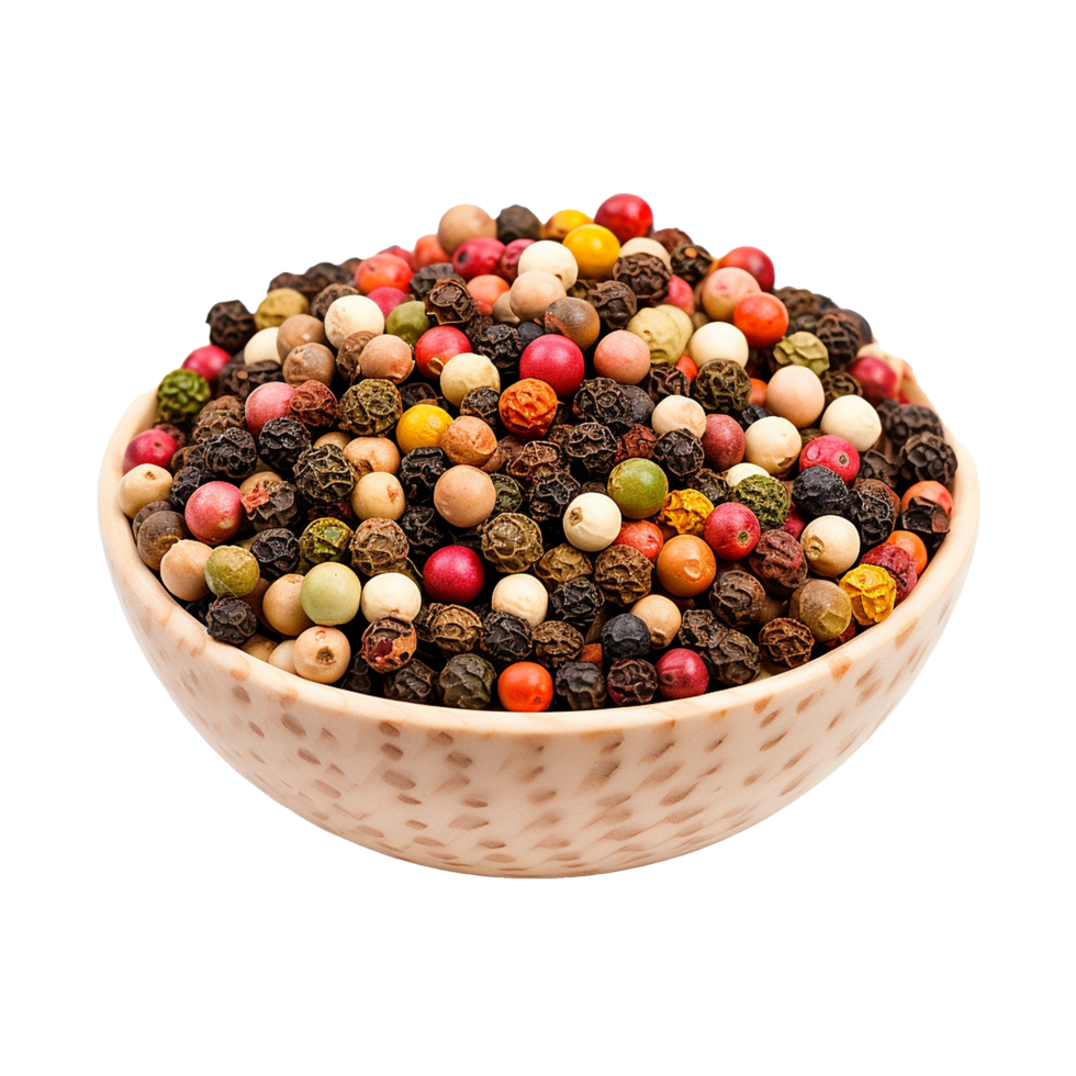 AI generated Assorted peppercorns png isolated on transparent background