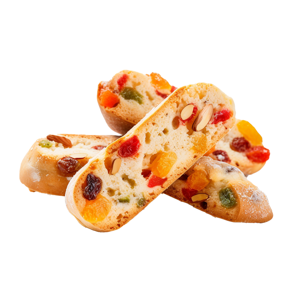 AI generated Candied fruits and nut filled cantucci cookies png ...