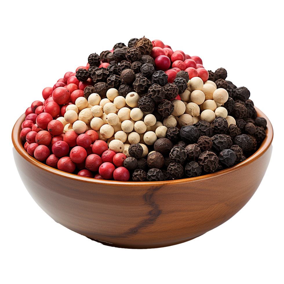 AI generated Assorted peppercorns png isolated on transparent background