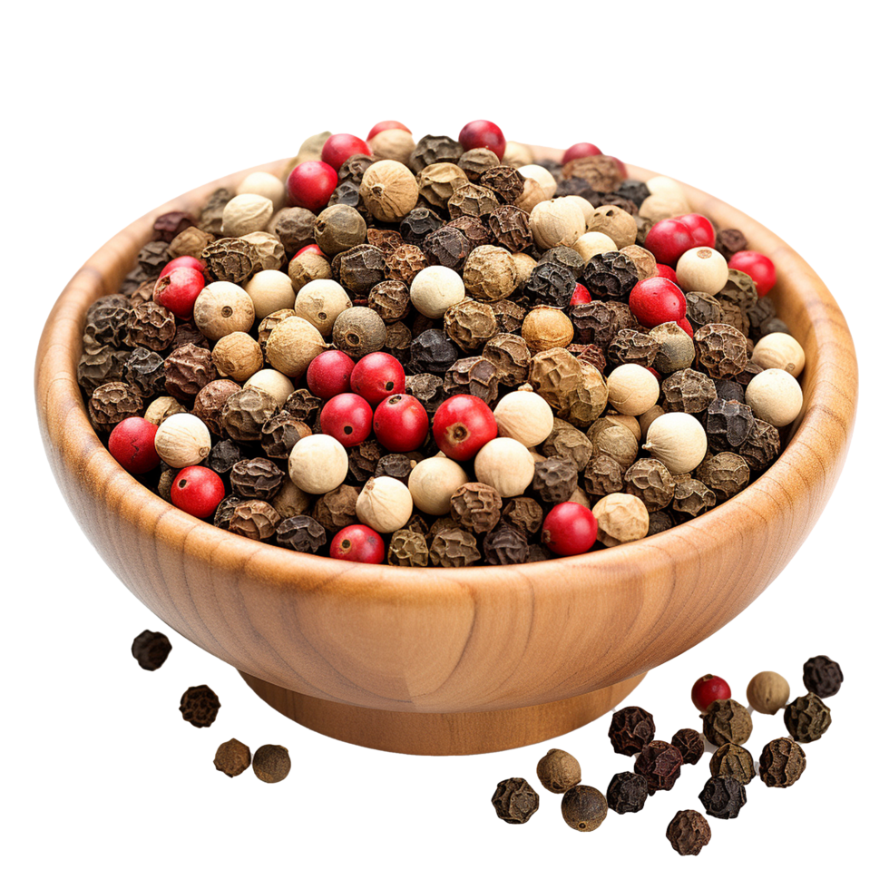 AI generated Assorted peppercorns png isolated on transparent background