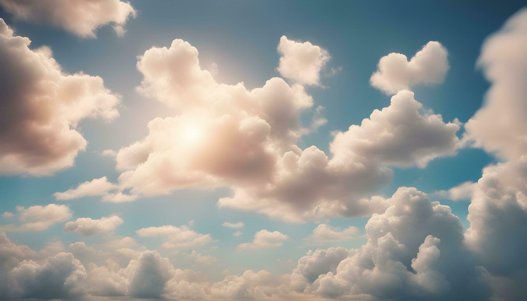 AI generated clouds and sun in the sky photo
