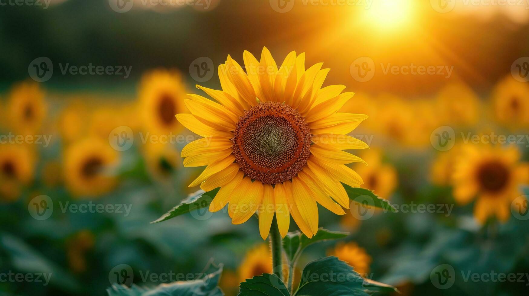 ai generado girasoles foto