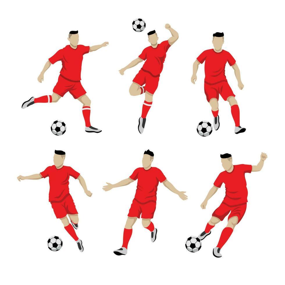 Football Player Man Illustration  Vector. Man Figure Football Vector