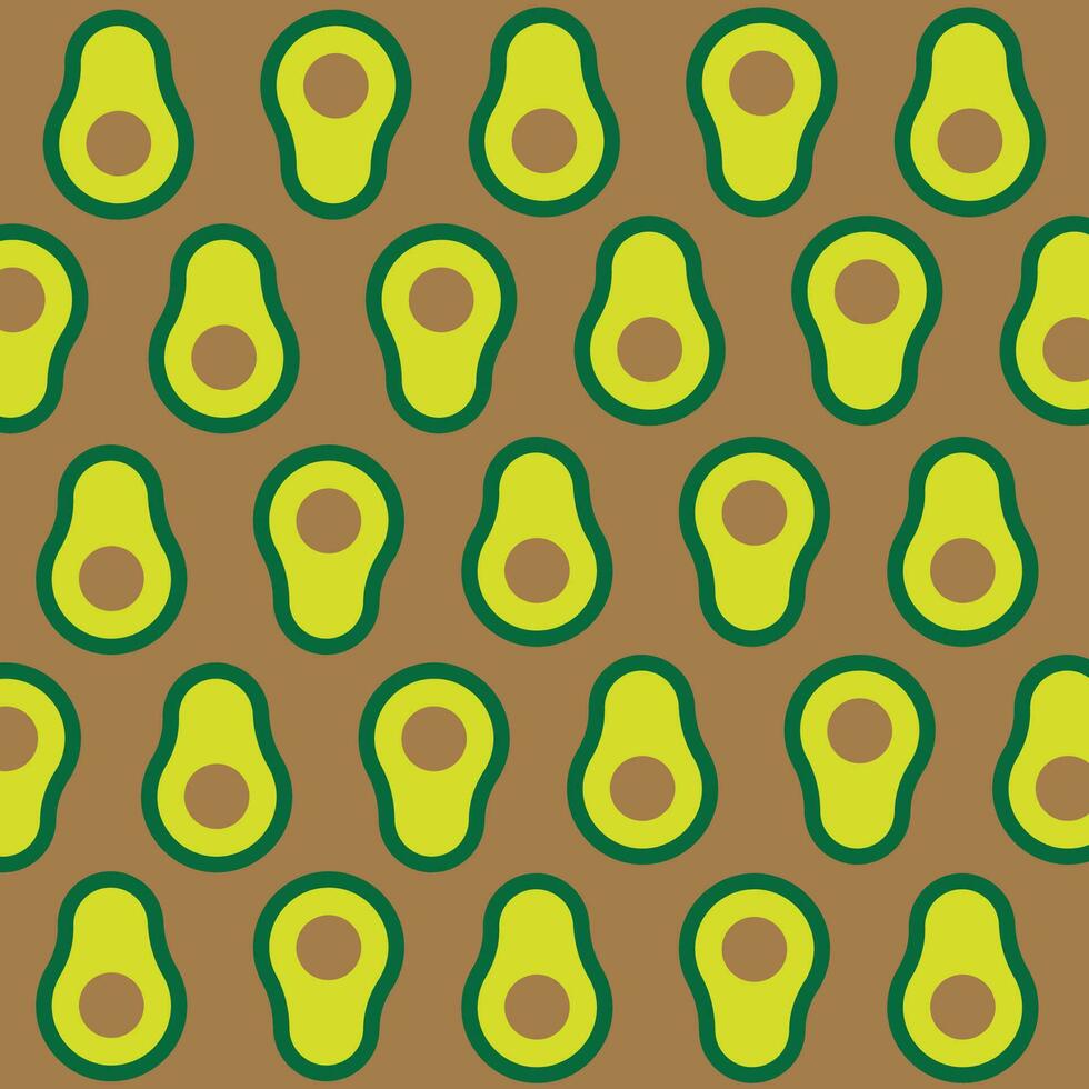 modelo con aguacate Fruta en marrón antecedentes. aguacates para textil impresión vector ilustración