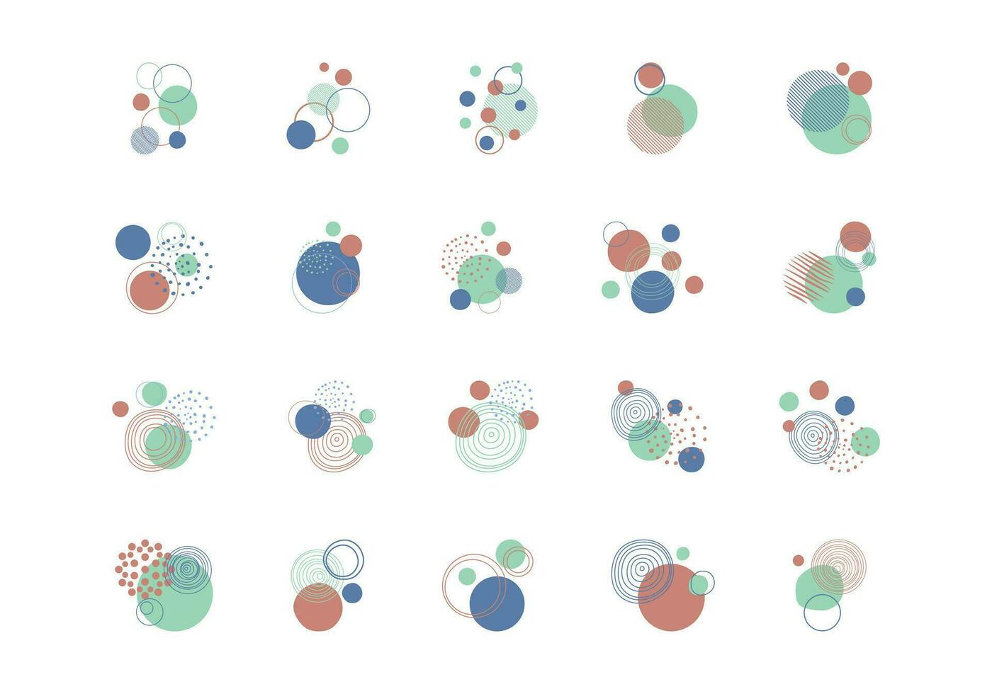 Dots Abstract Shape Element Set vector