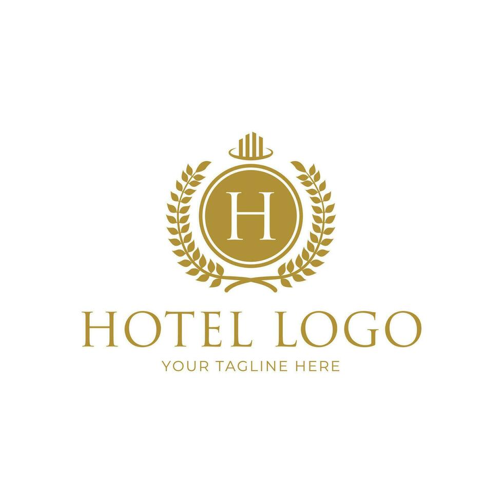 elegante hotel logo icono vector modelo