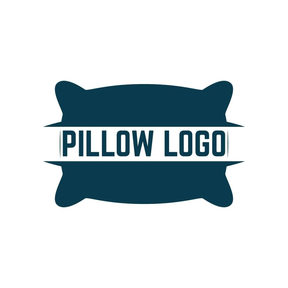 sencillo diseño dormido almohada. logo para negocio, interior, mueble y dormir símbolo. vector