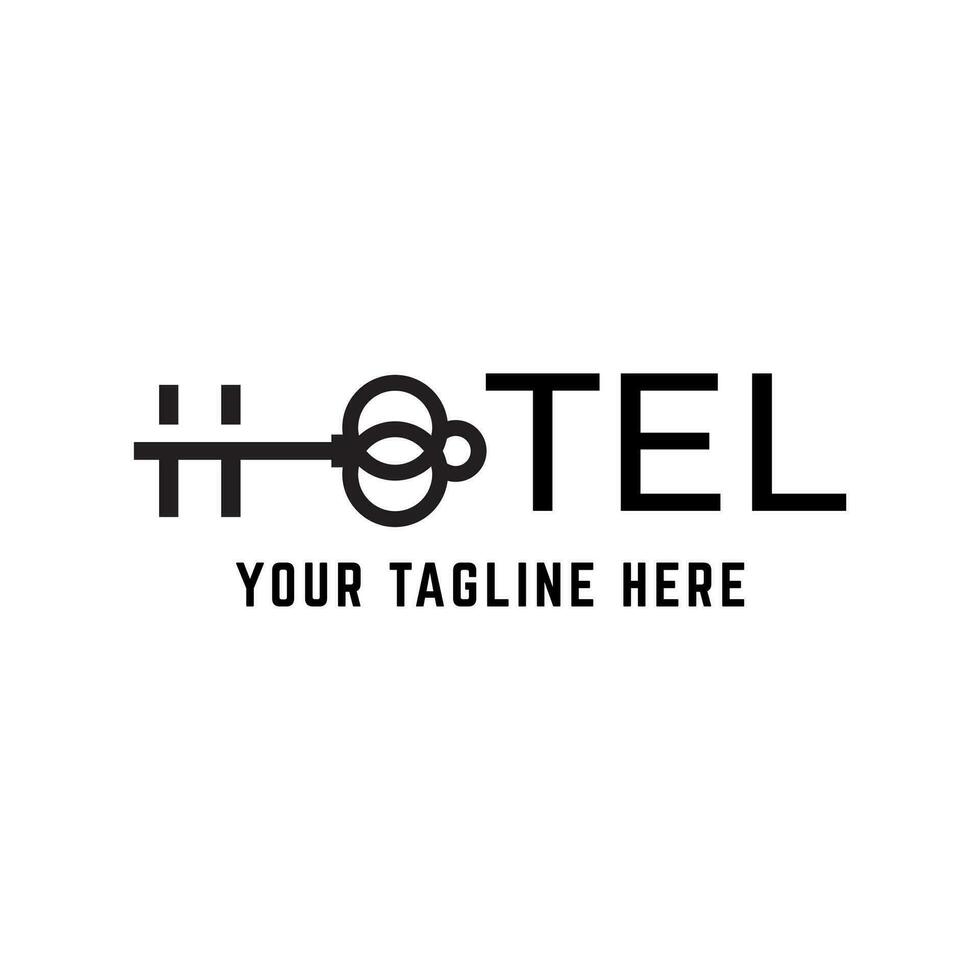 hotel logo. cama logo modelo aislado en blanco antecedentes. vector