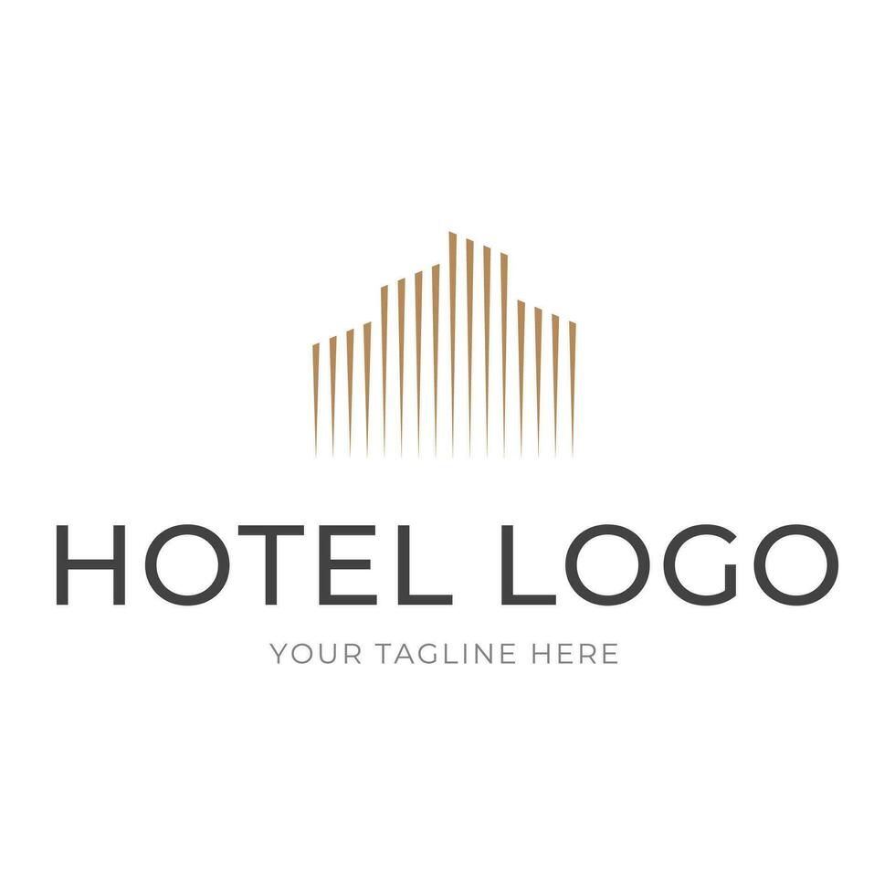 hotel logo. edificio logo icono vector modelo