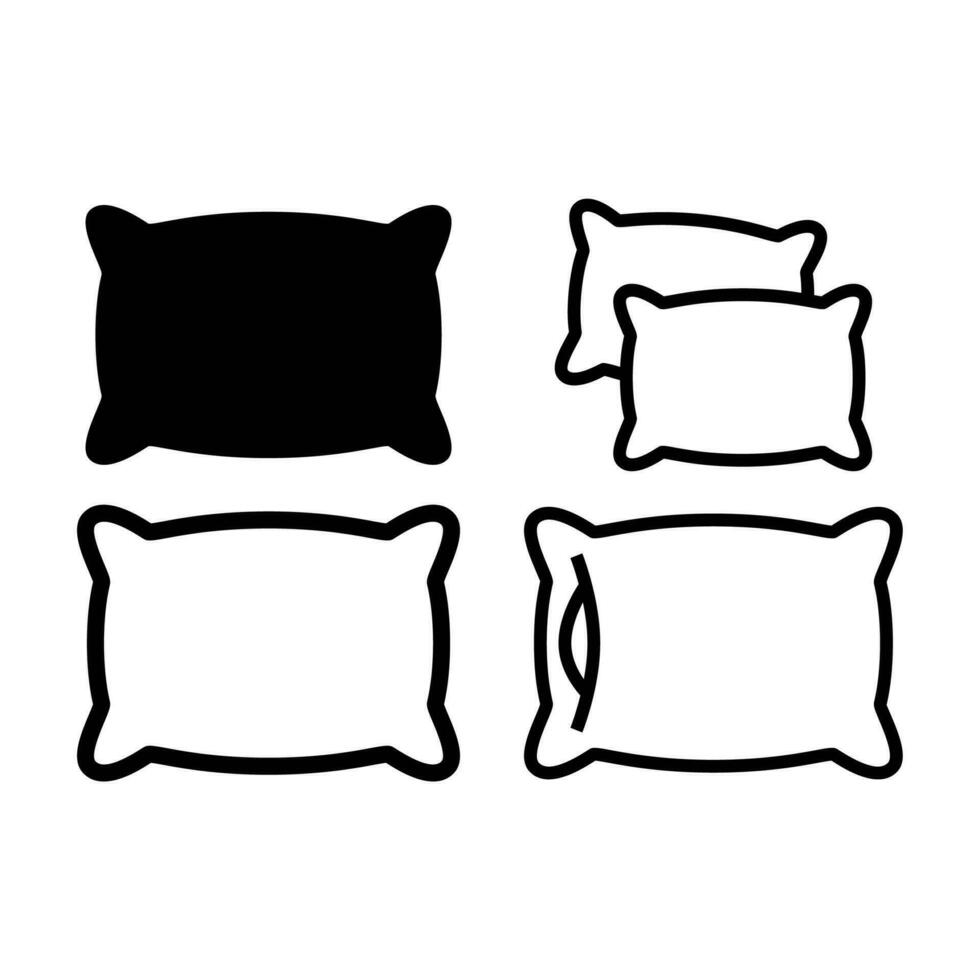 almohada icono vector para web y móvil aplicación almohada firmar y símbolo.