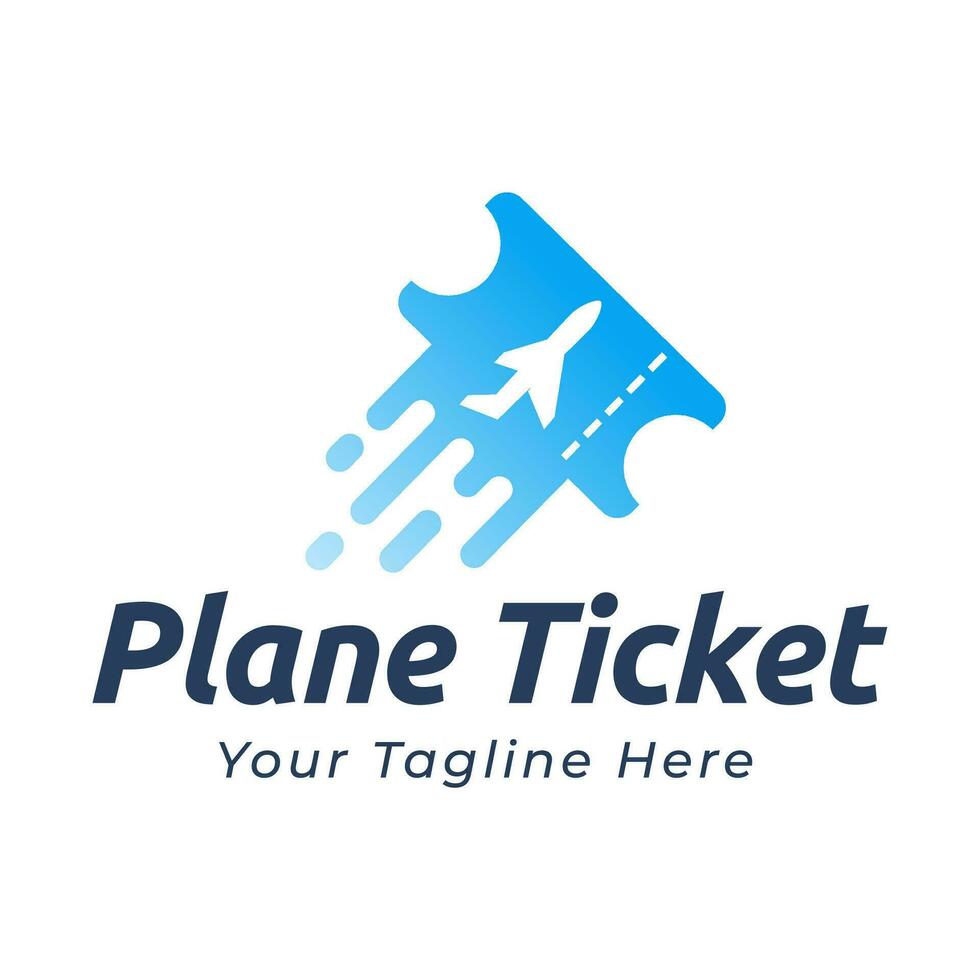 plane paper ticket air travel logo. Ticket Label and Plane Aircraft Transportation Logo Illustration vector