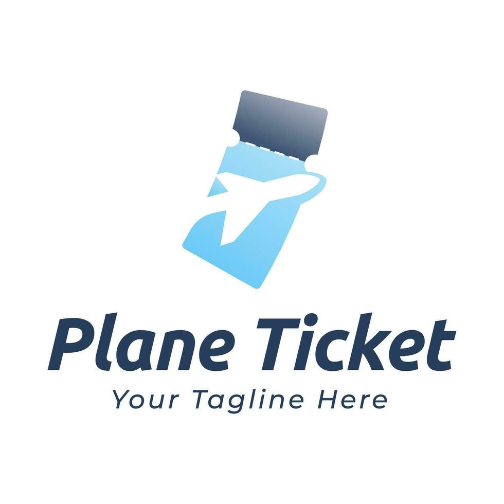 plane paper ticket air travel logo. Ticket Label and Plane Aircraft Transportation Logo Illustration vector