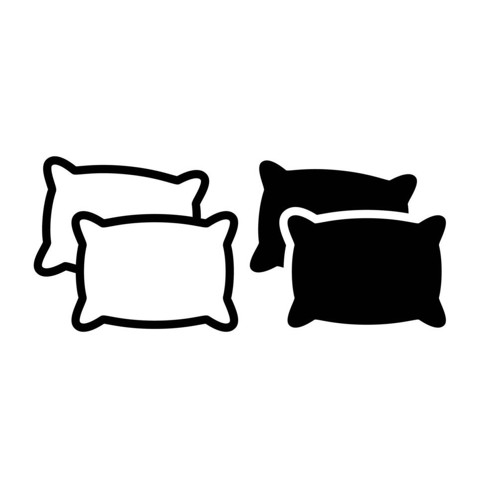 almohada icono vector para web y móvil aplicación almohada firmar y símbolo.