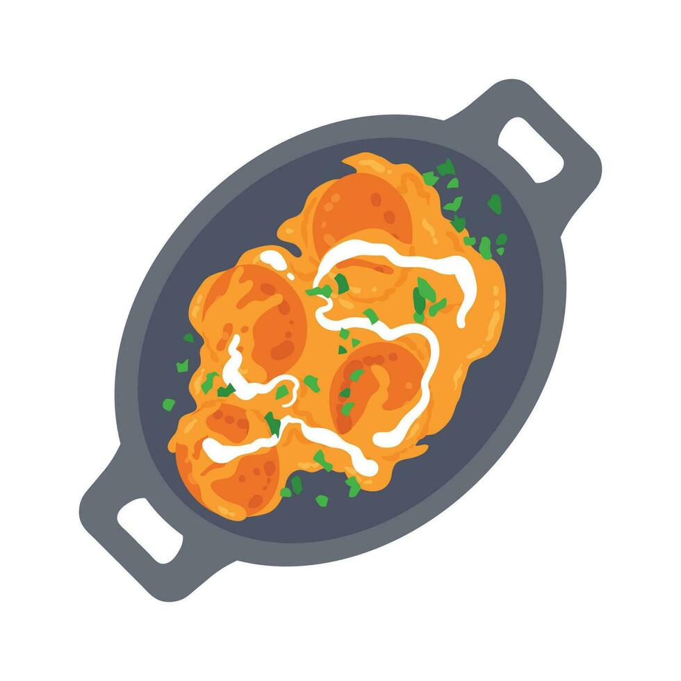 malai kofta vector illustration
