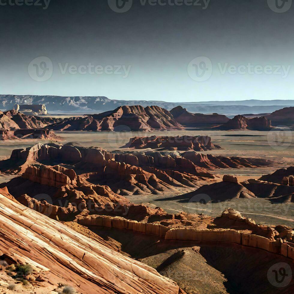 AI generated Serene Desert Panorama photo