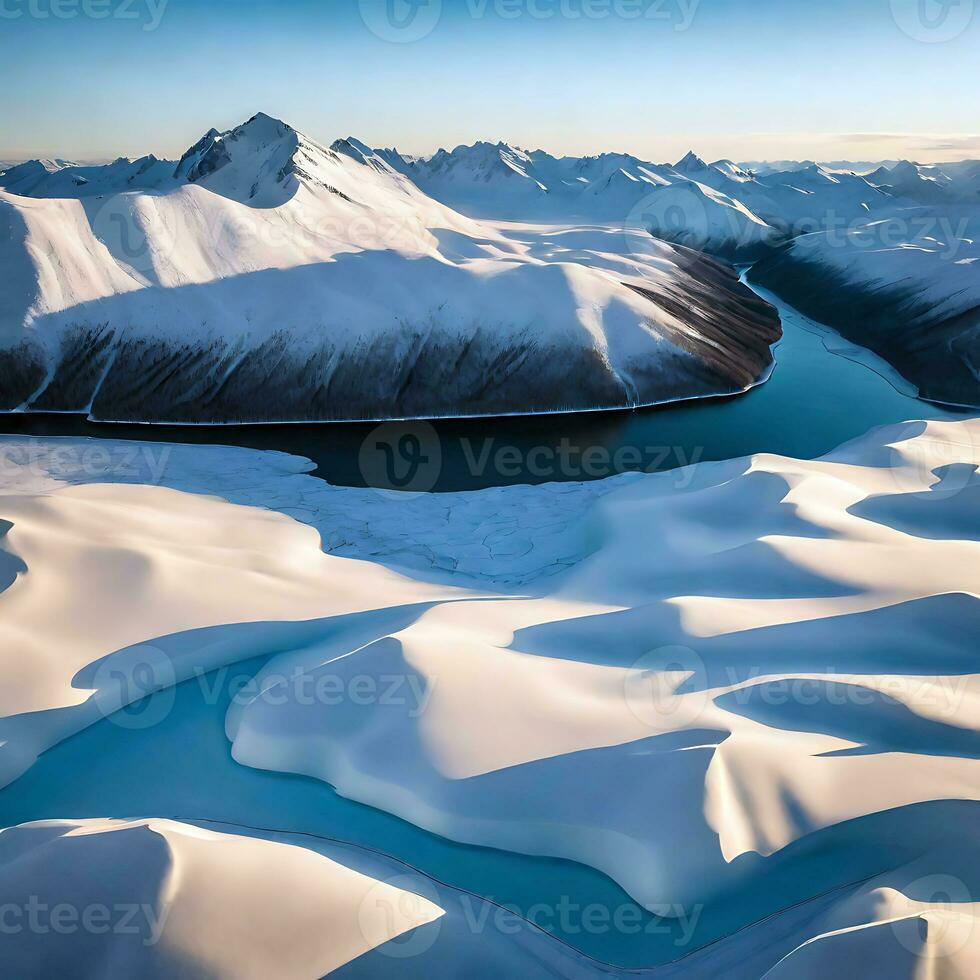 AI generated Frosty Peaks Arctic photo