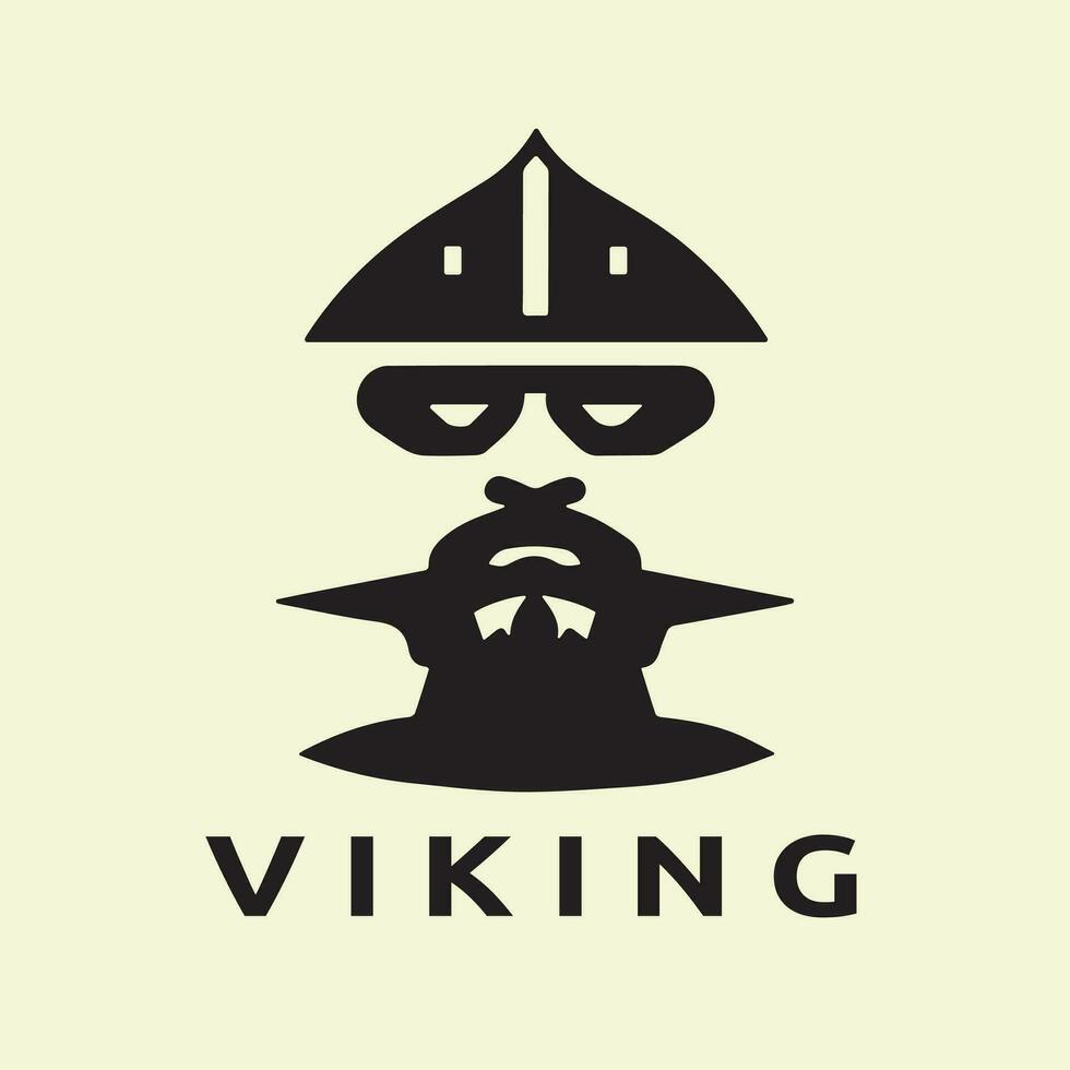 vikingo logo diseño vector modelo