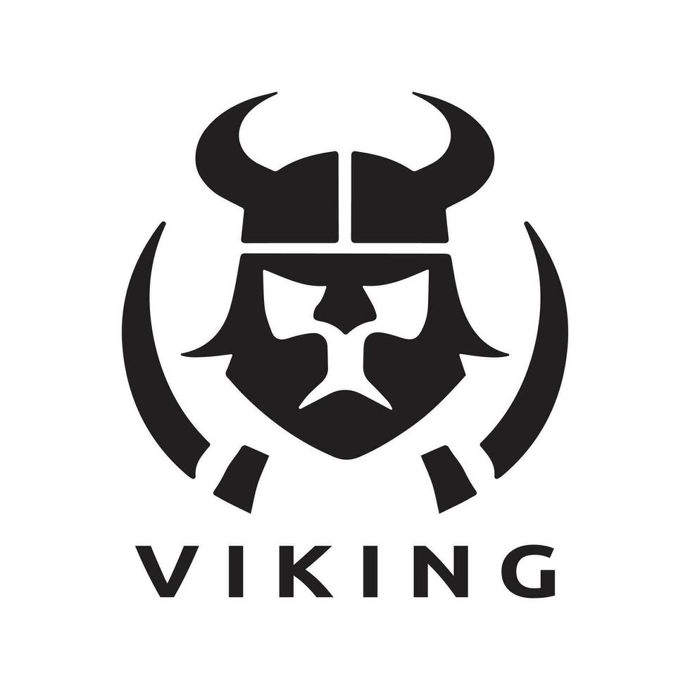 vikingo logo diseño vector modelo