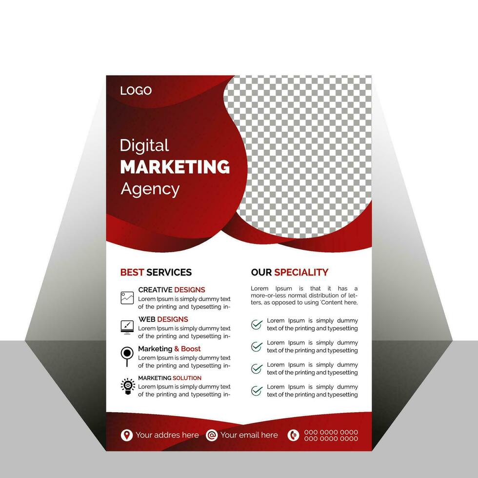 Digital marketing agency flyer design vector