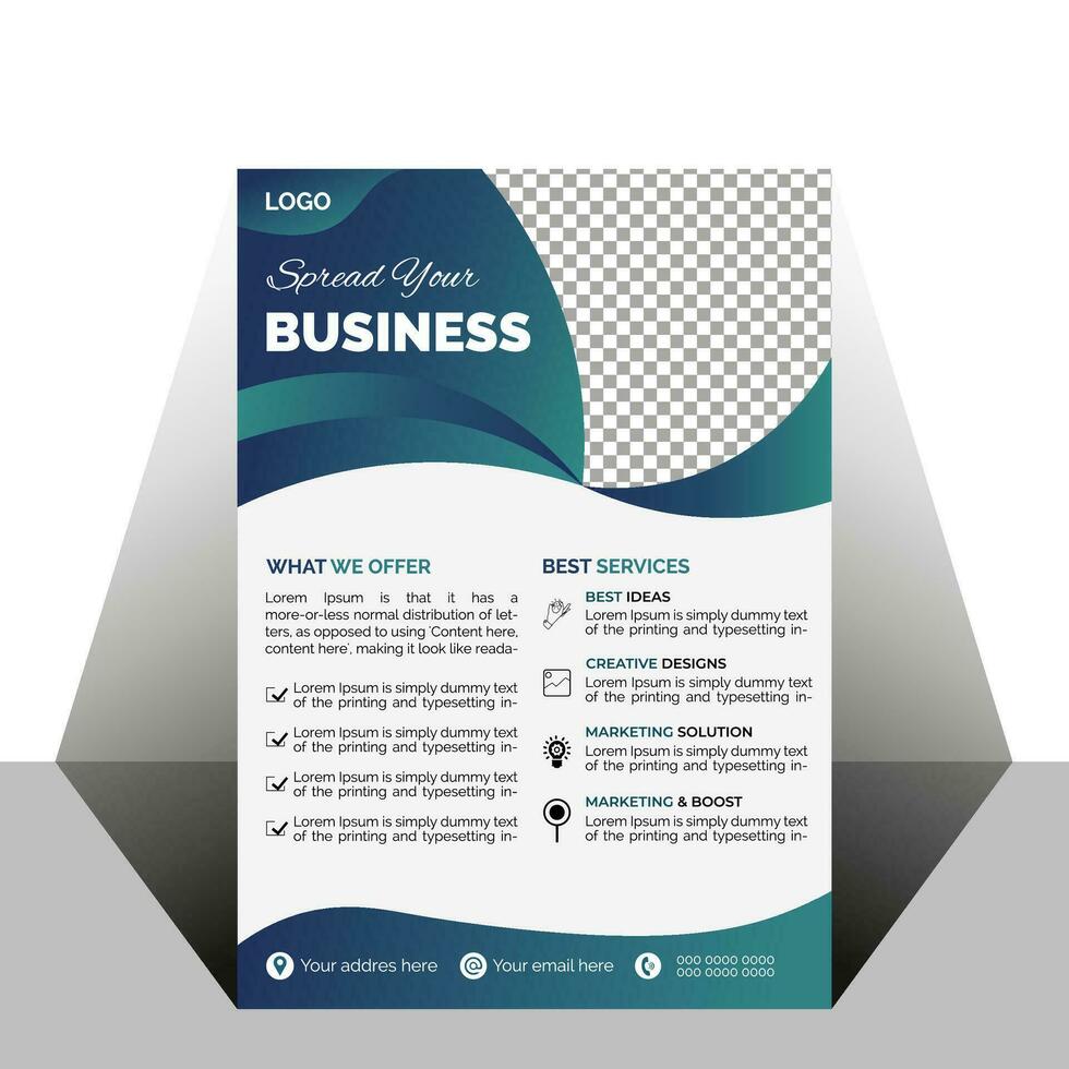 Modern business flyer design vector