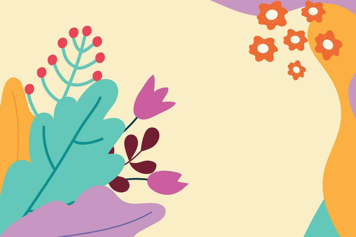 Floral abstract background. Template with flowers for the design of cards, covers. vector