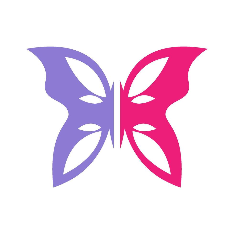 mariposa icono logo diseño vector