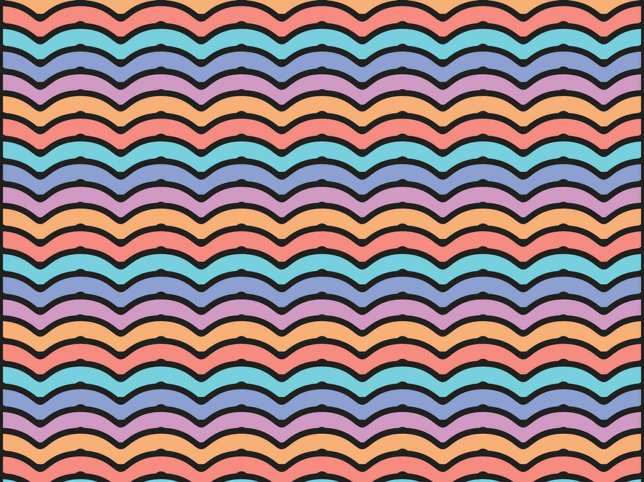 Colorful curvy line vector background fabric design