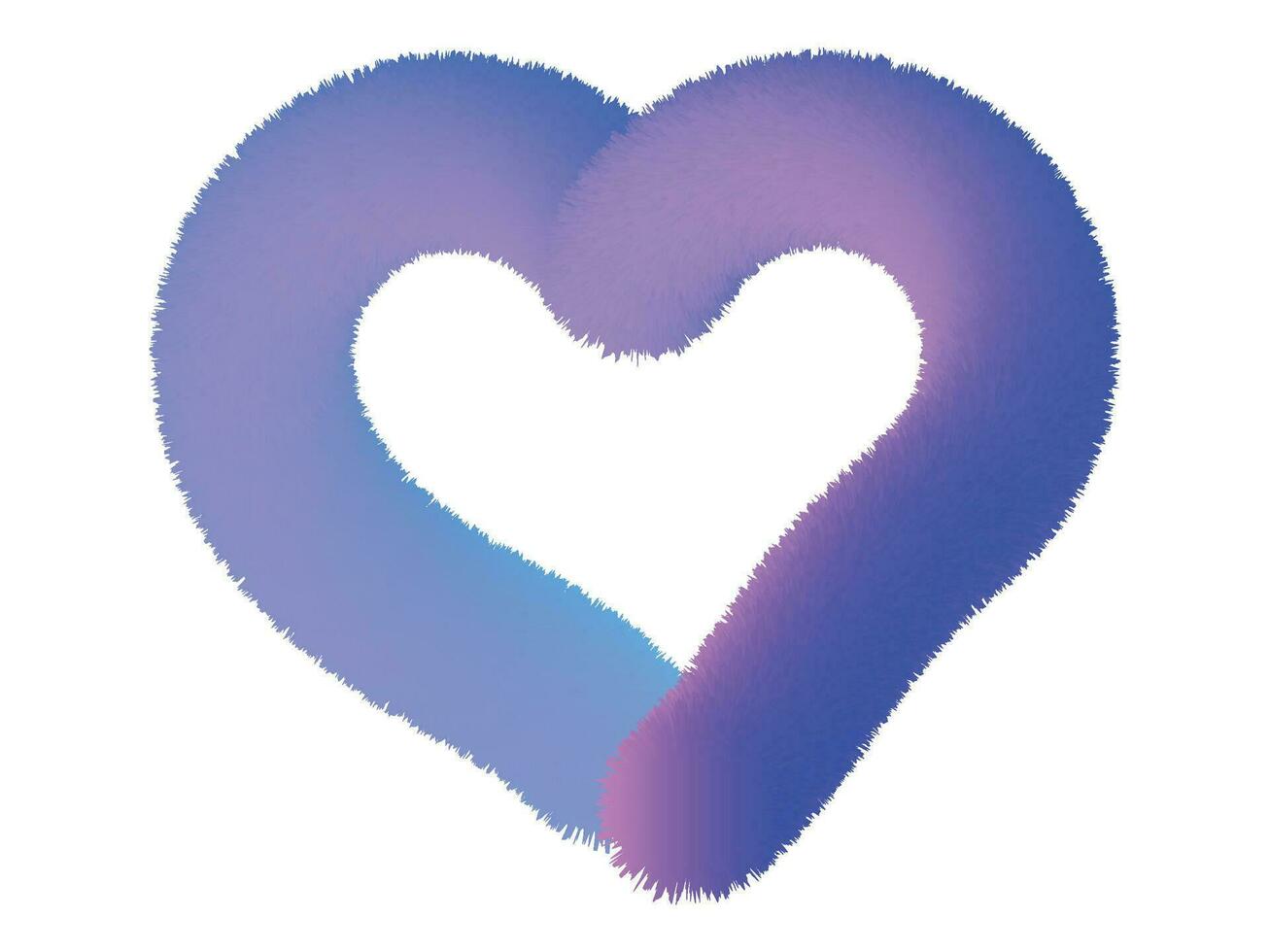 Furry Valentine blending effect vector illustration