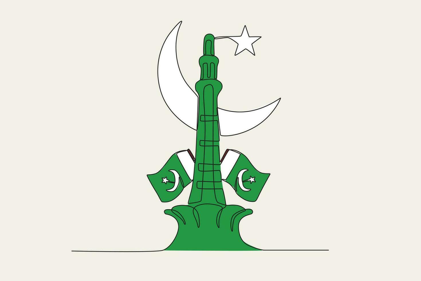 The flag which he claims is the highest flag in South Asia vector