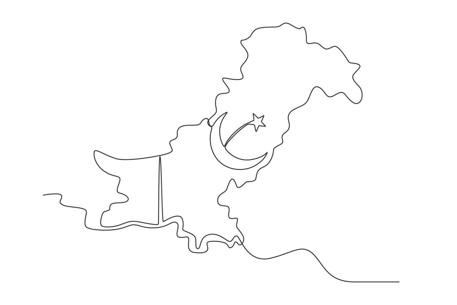 Pakistan country map vector