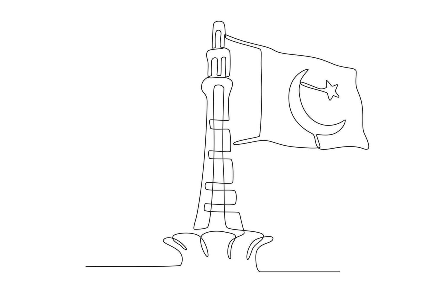 Pakistani flag waving vector