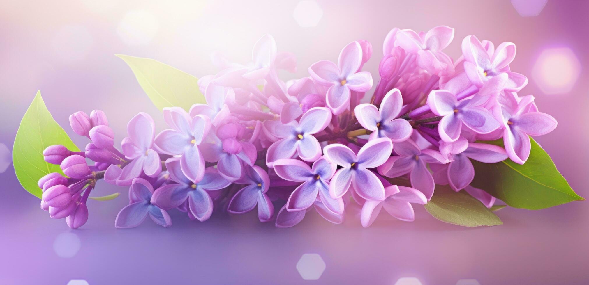 AI generated purple lilac flower photo