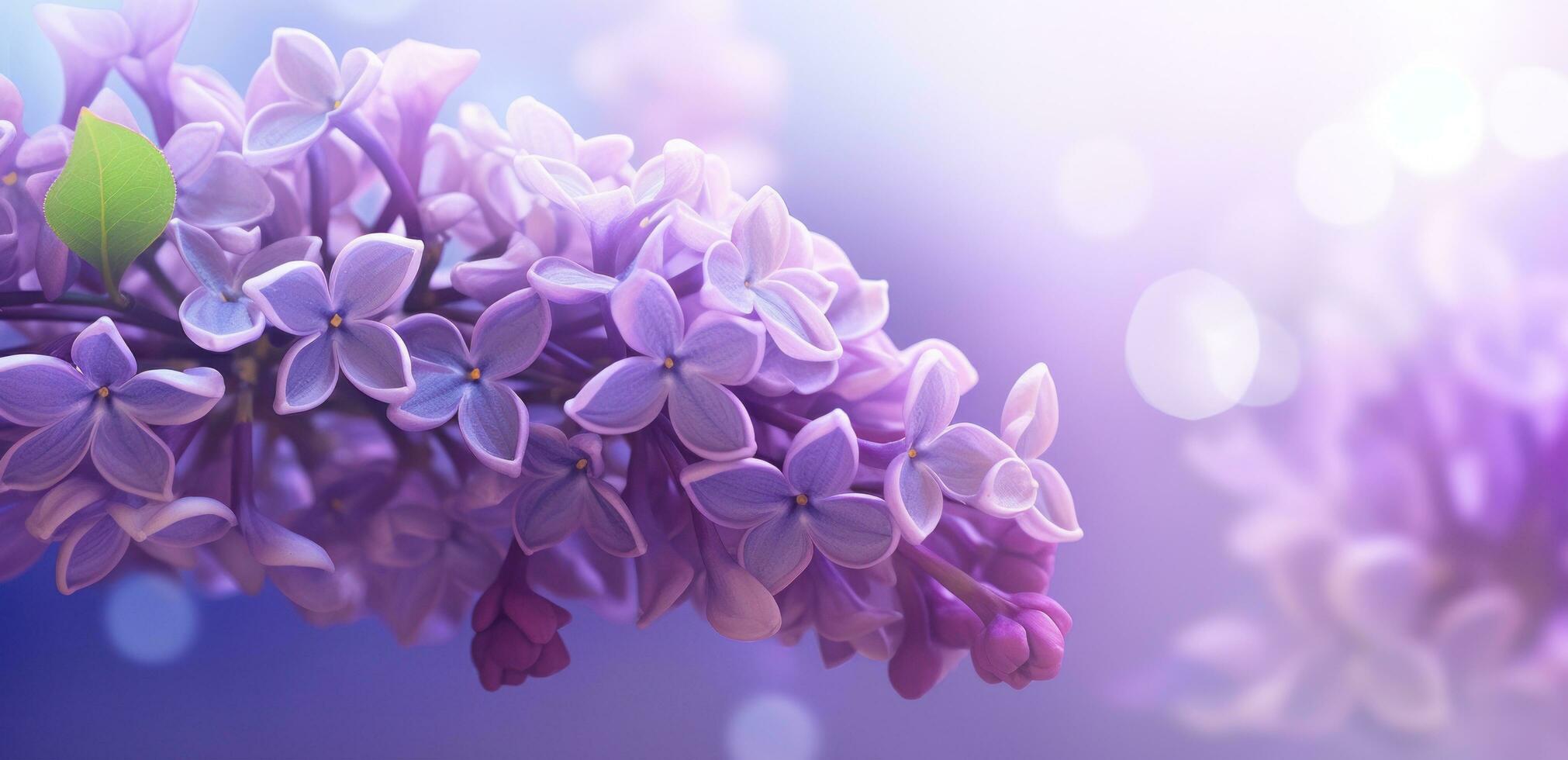 AI generated purple lilac flower photo