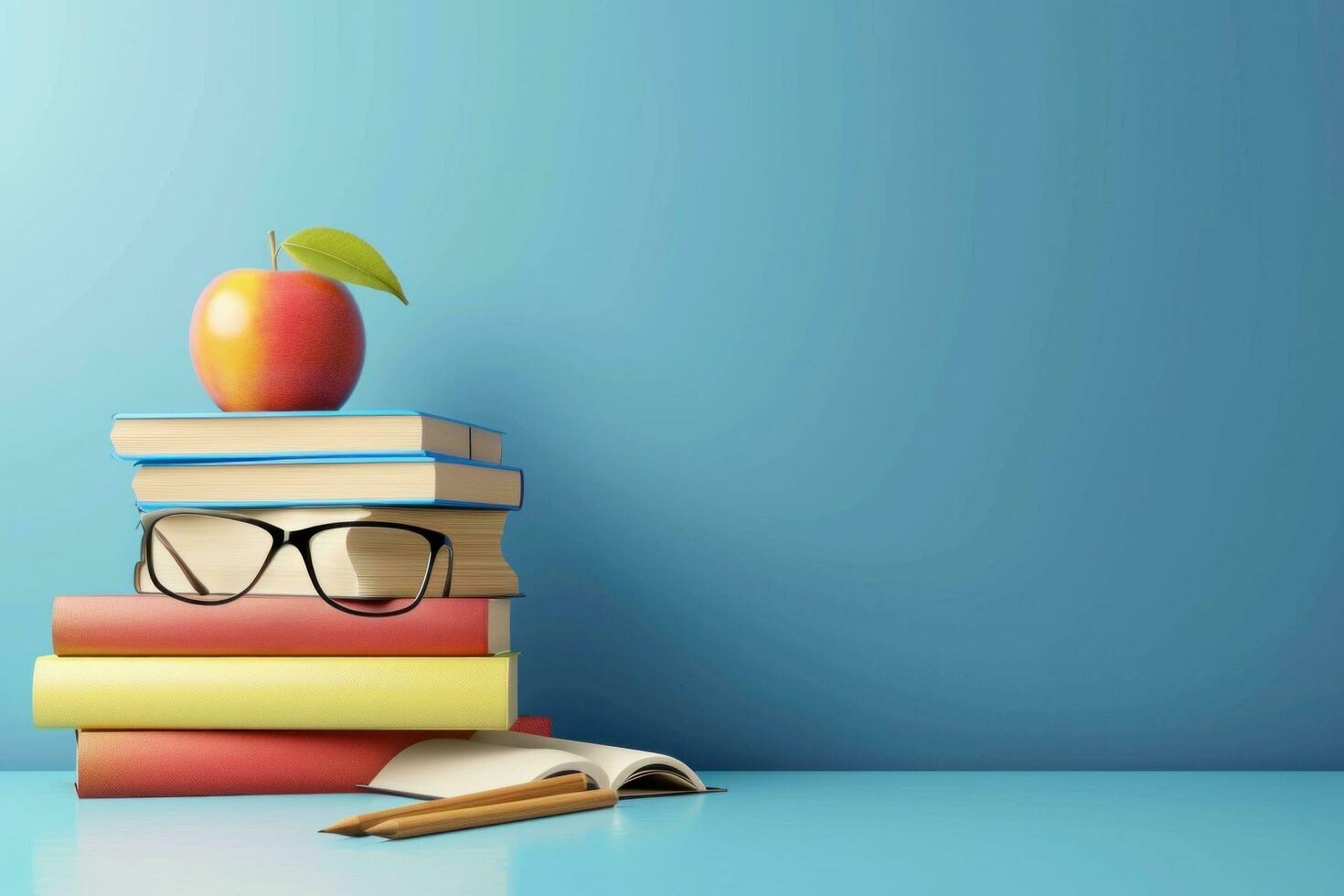 AI generated education poster template with large copy space for text photo