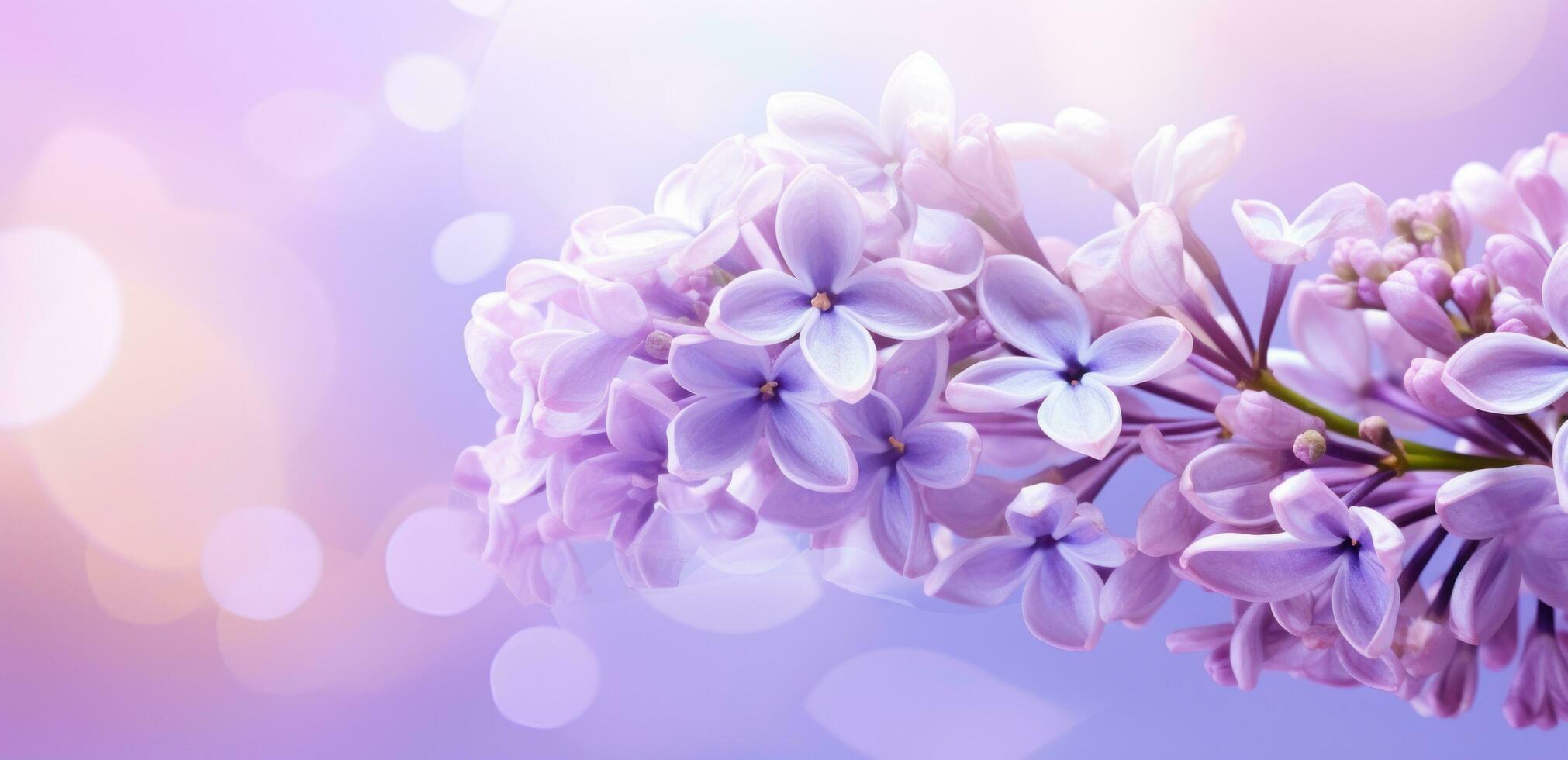AI generated purple lilac flower photo