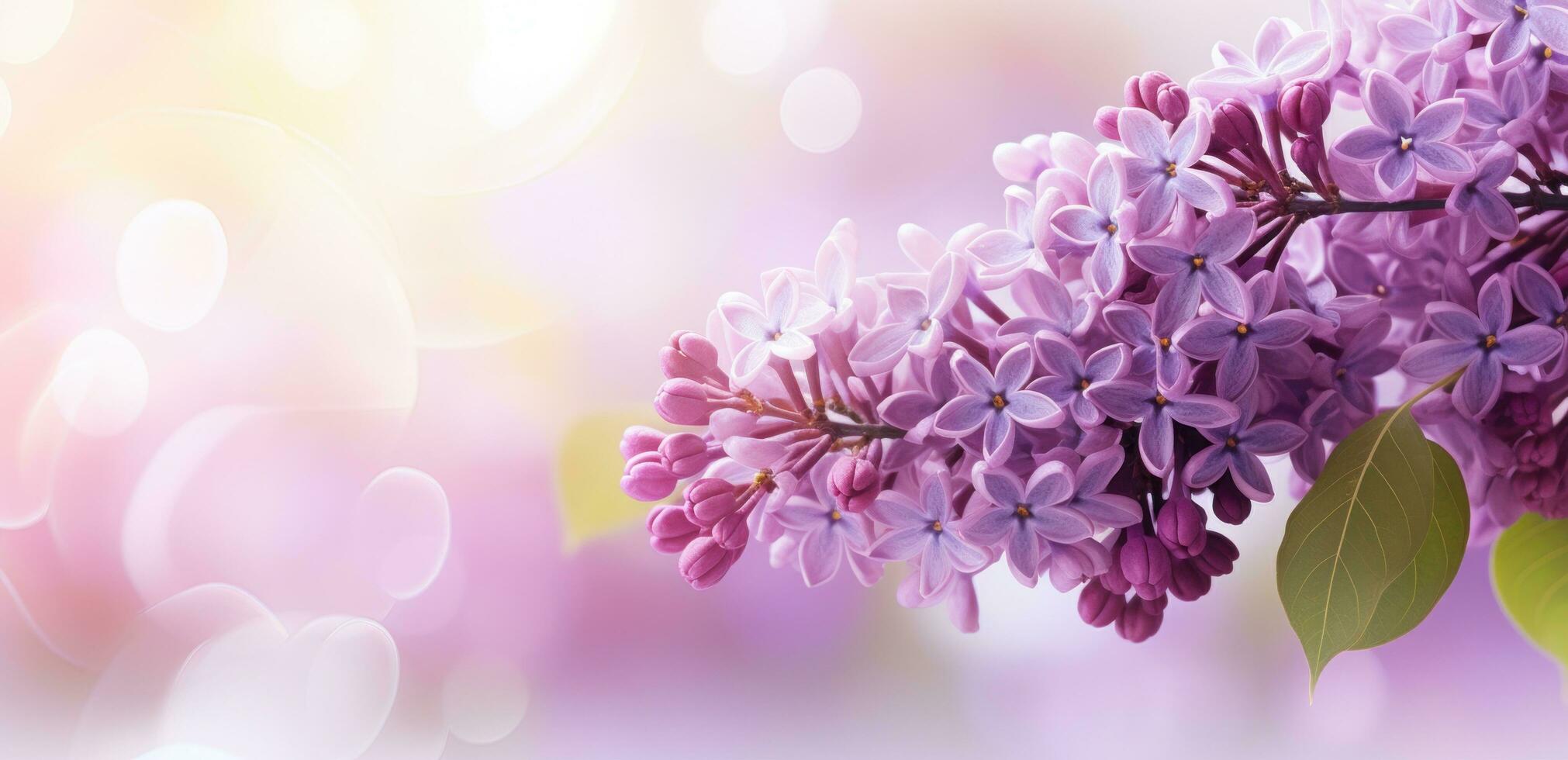 AI generated purple lilac flower photo