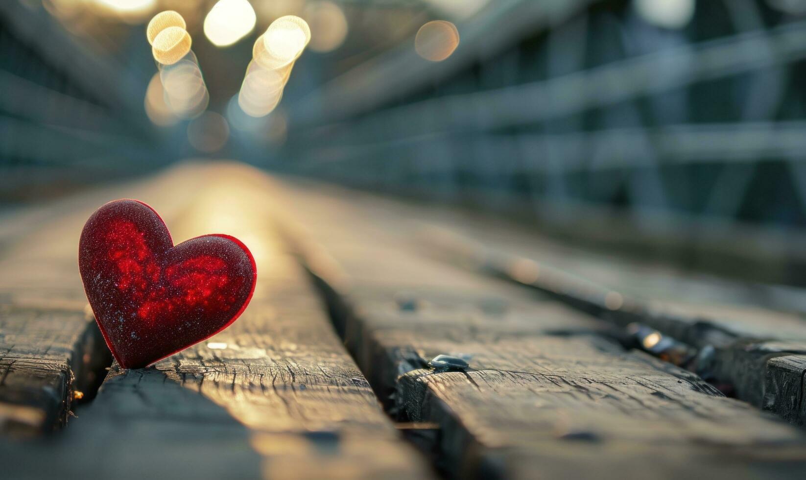 AI generated valentine's day background on nature photo
