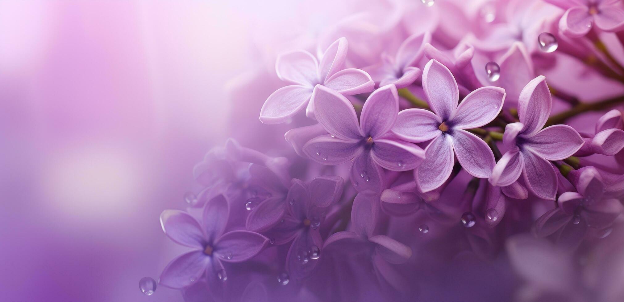AI generated purple lilac flower photo