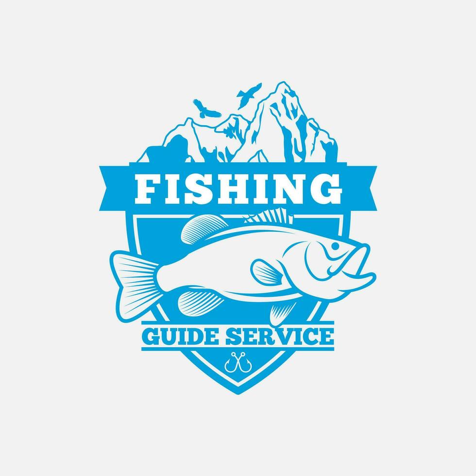 fishes Logo Badge and Sticker vector
