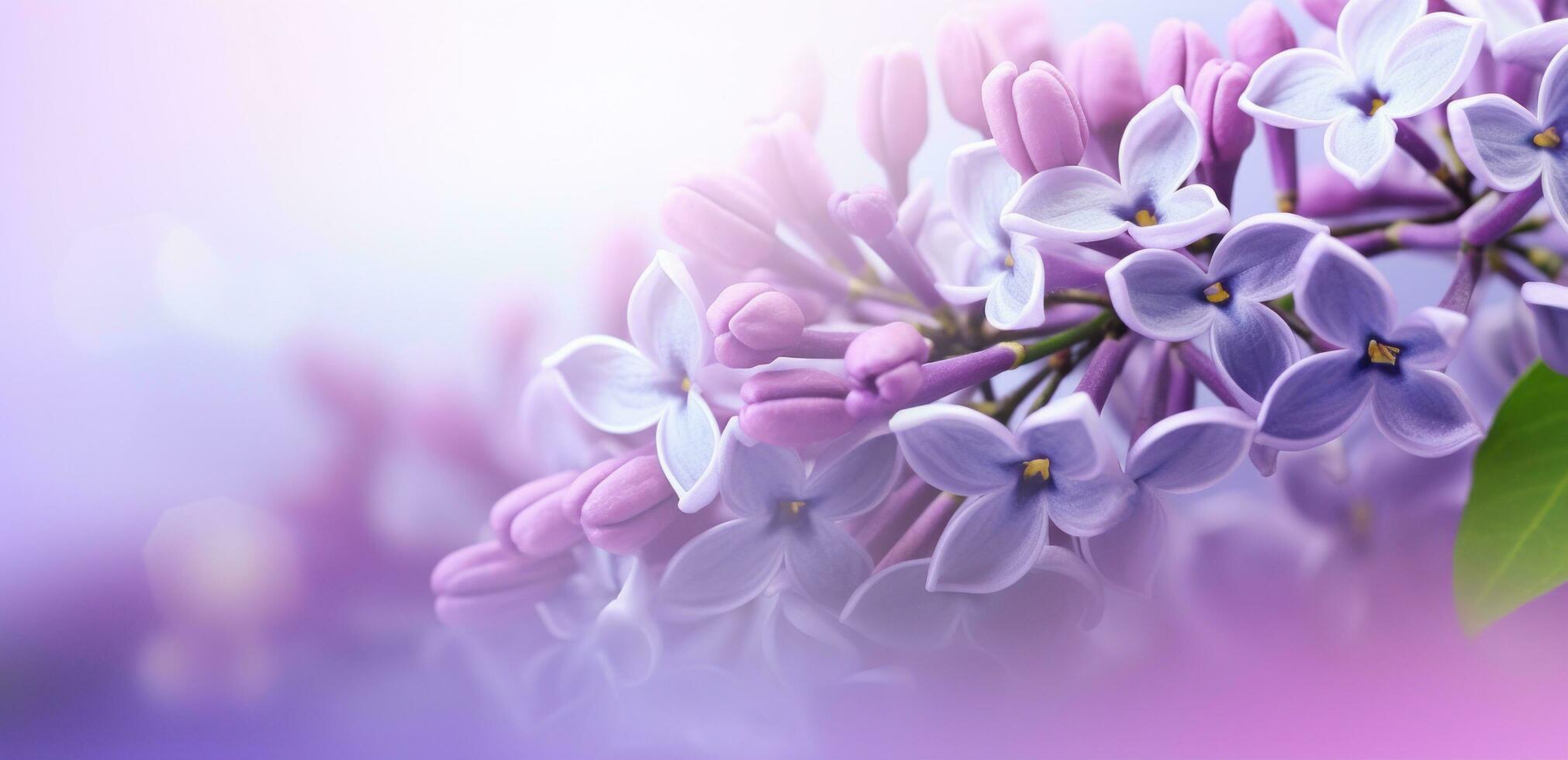 AI generated purple lilac flower photo