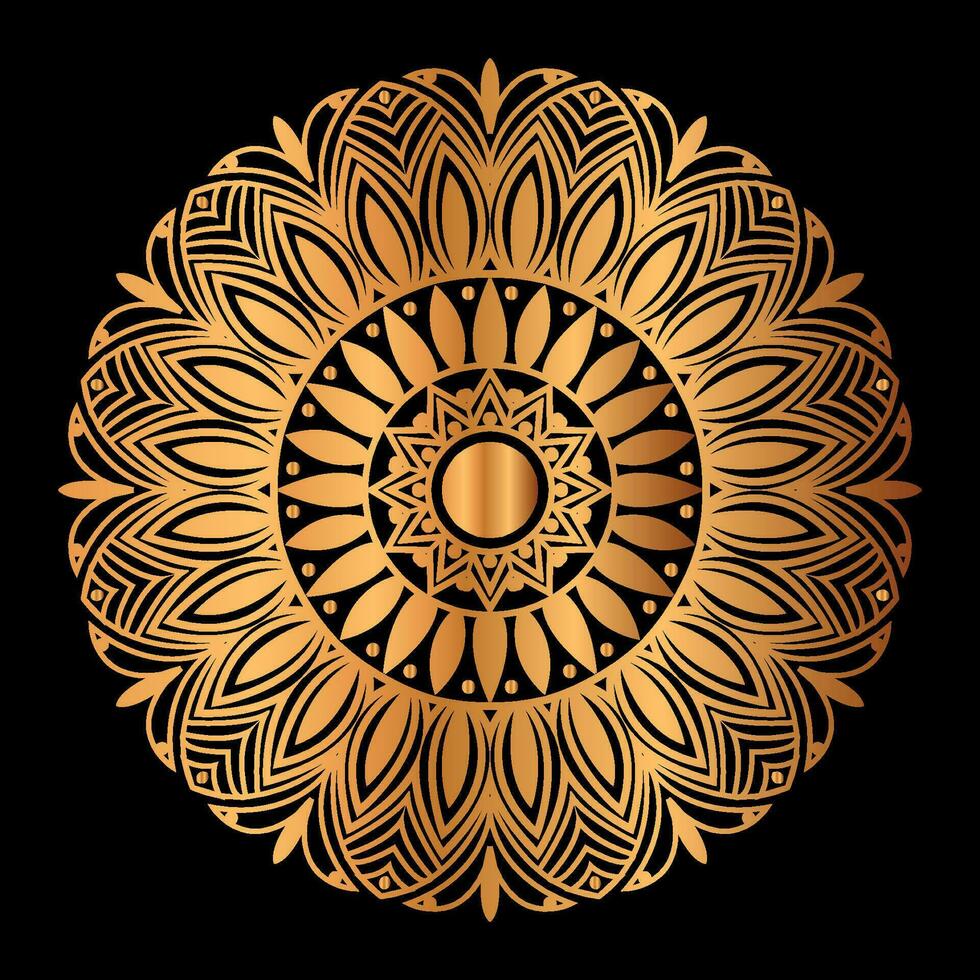 diseño de mandala dorado de lujo vector