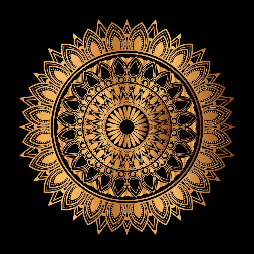 luxury golden mandala design vector