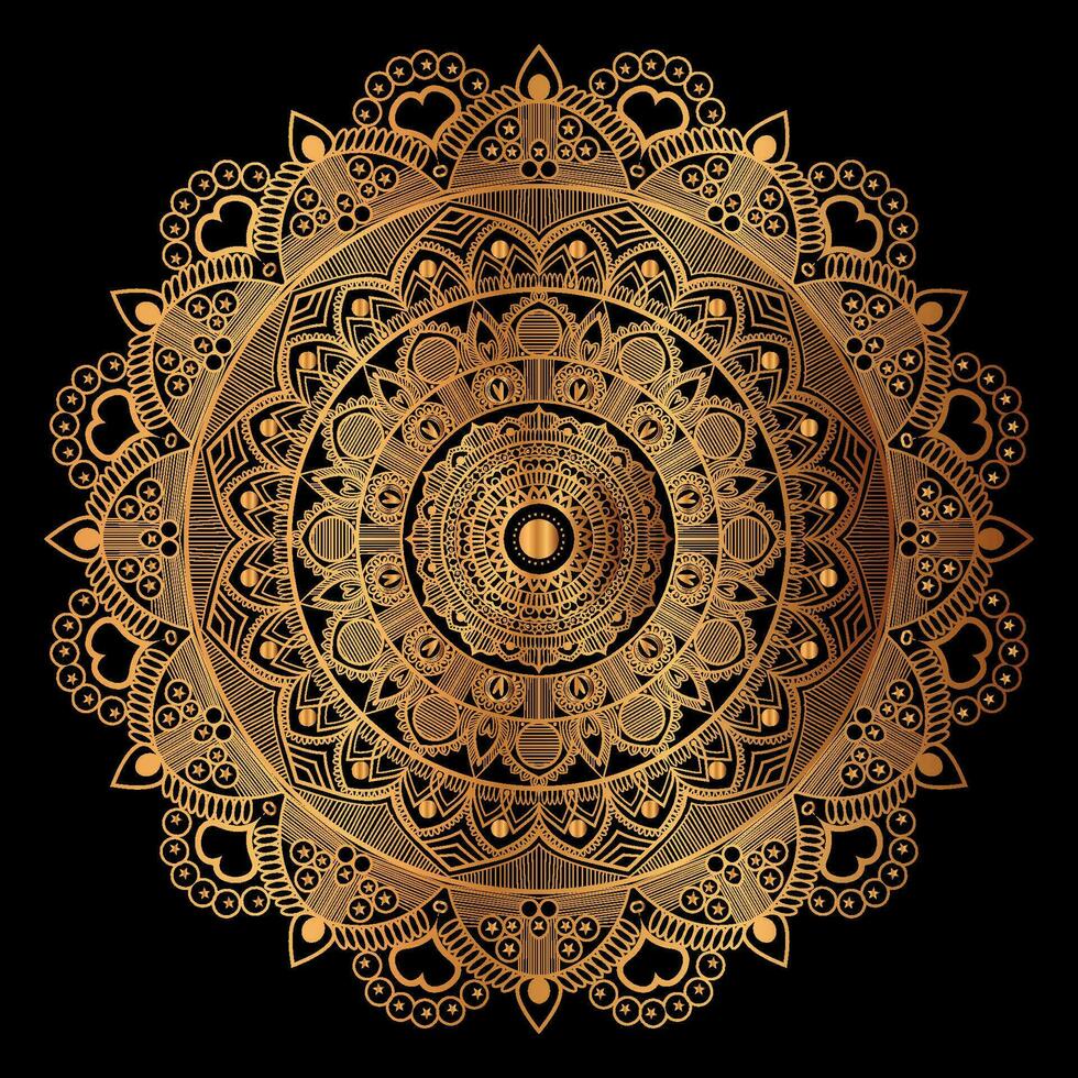 luxury golden mandala design vector