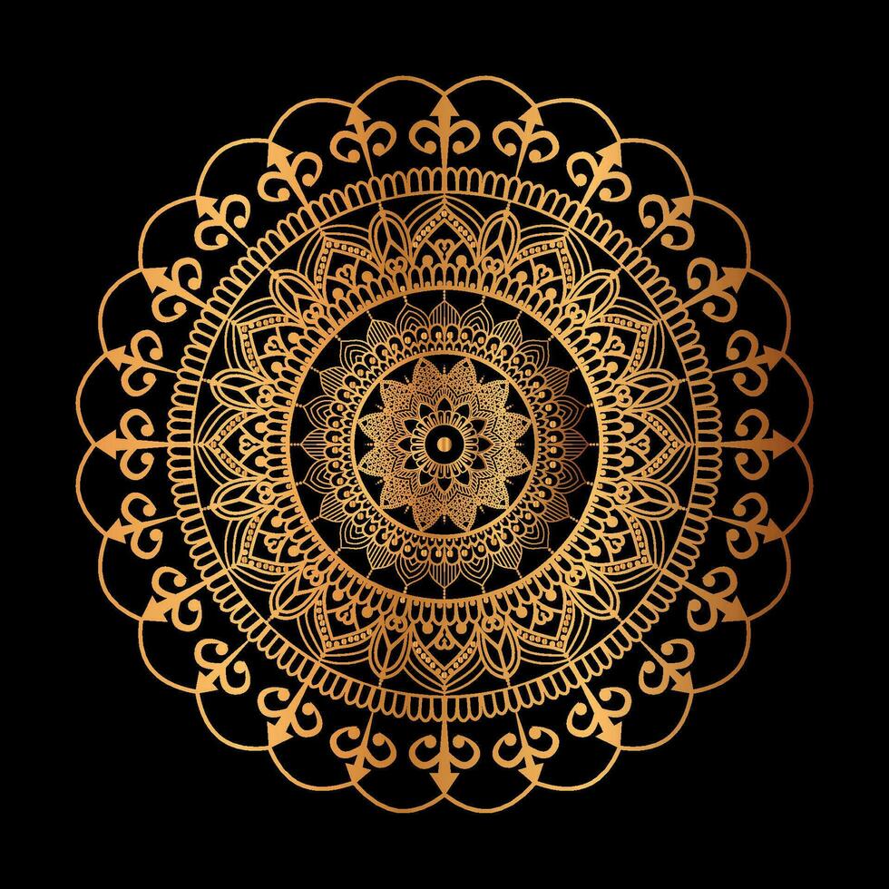 luxury golden mandala design vector