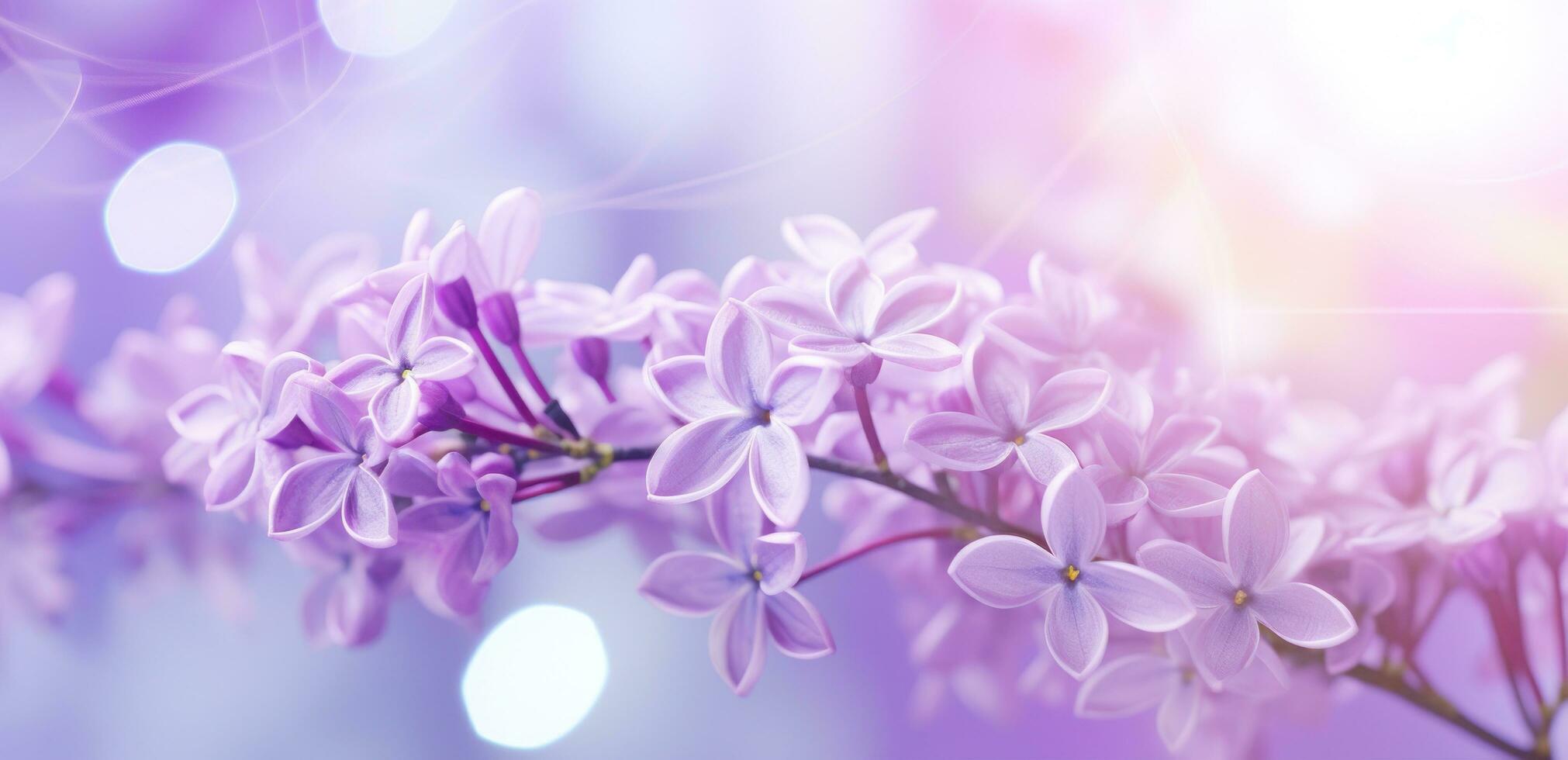 AI generated purple lilac flower photo