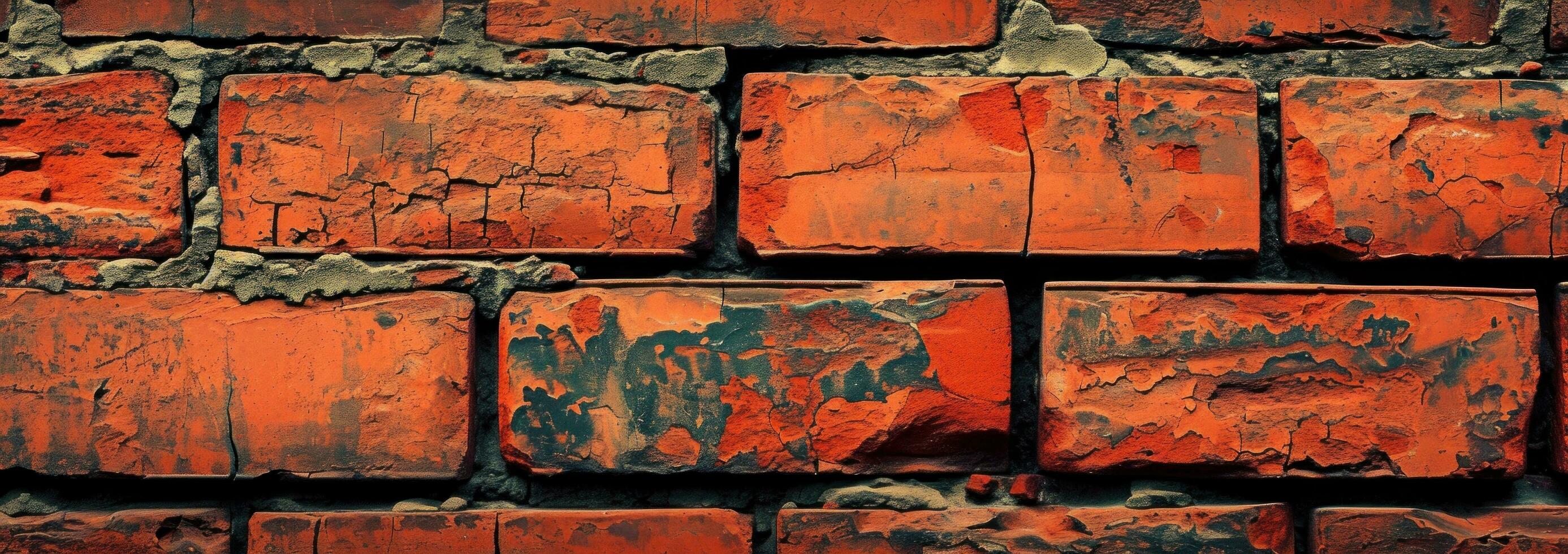 AI generated a red brick wall background photo